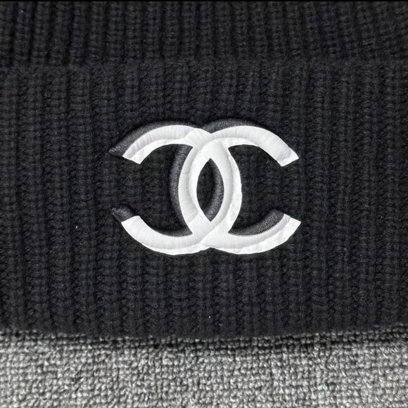 Chanel Classic Double C Knitted Beanie, Stylish and Warm - Picture 2 of 4